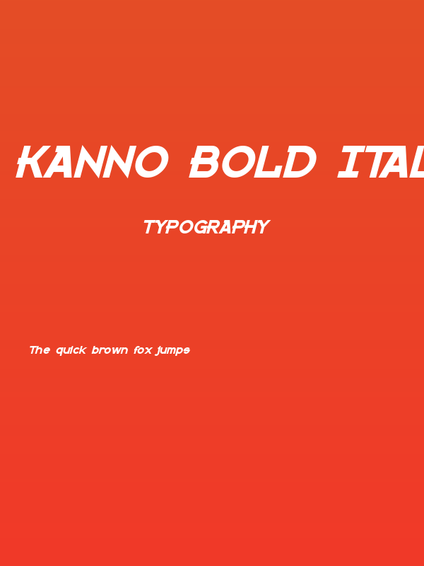 Kanno Bold Italic Poster