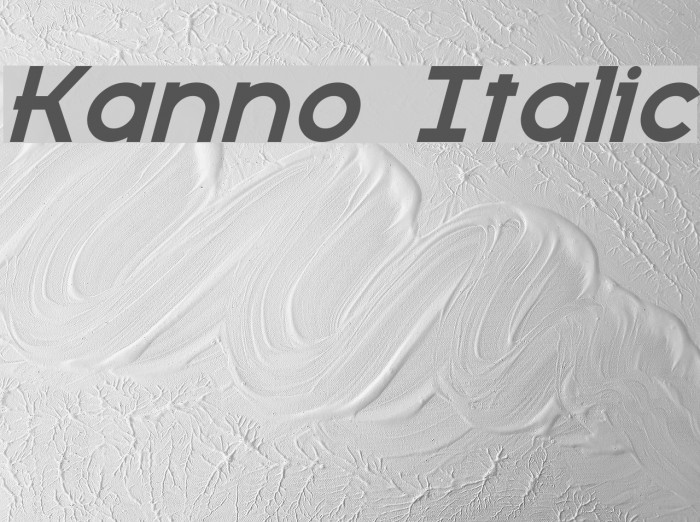 Kanno Italic Font examples