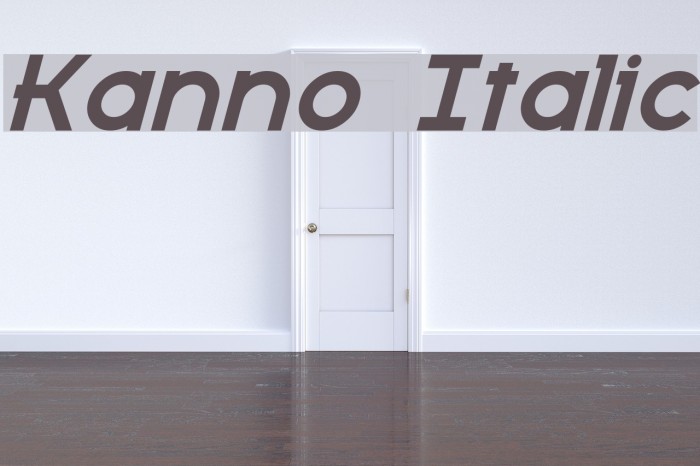 Kanno Italic Font examples