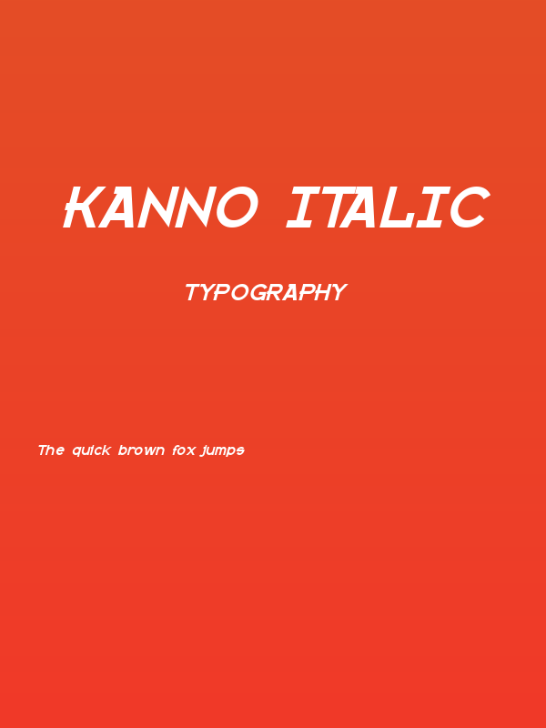 Kanno Italic Poster