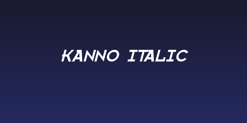Kanno Italic Social Header