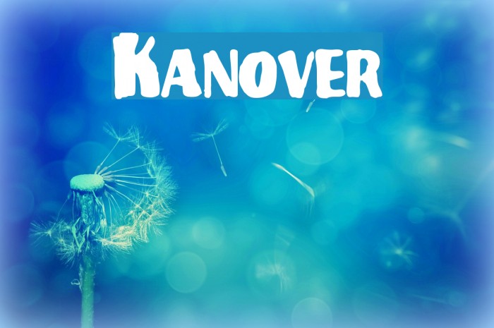 Kanover Font examples