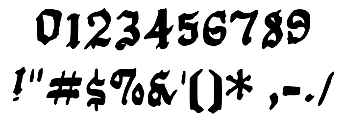 Kansas City Gothic Caps Font OTHER CHARS