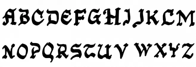 Kansas City Gothic Caps Caratteri MAIUSCOLE
