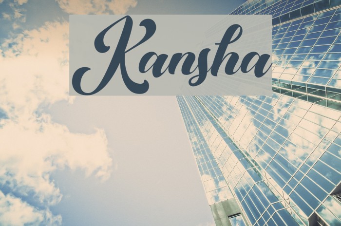 Kansha Font examples