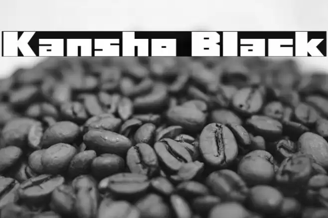 Kansho Black Schriftart examples