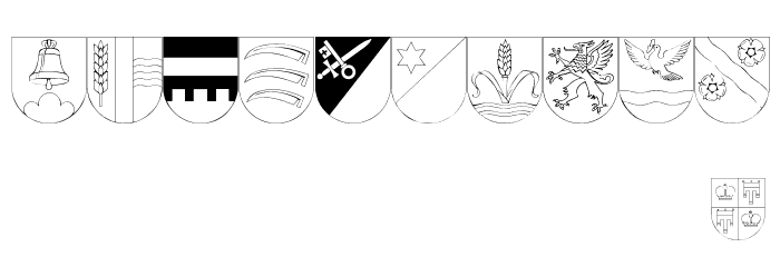 Kantonswappen CHFL Font OTHER CHARS