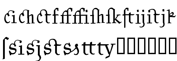Kantor Ligatures Font LOWERCASE