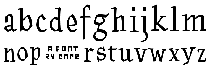Kantor Schriftart Kleinbuchstaben