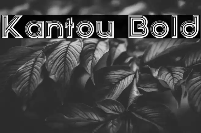Kantou Bold Caratteri examples