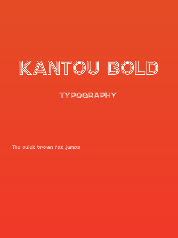 Kantou Bold Poster
