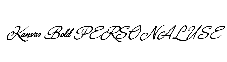 Kanvas Bold PERSONAL USE  font caratteri gratis