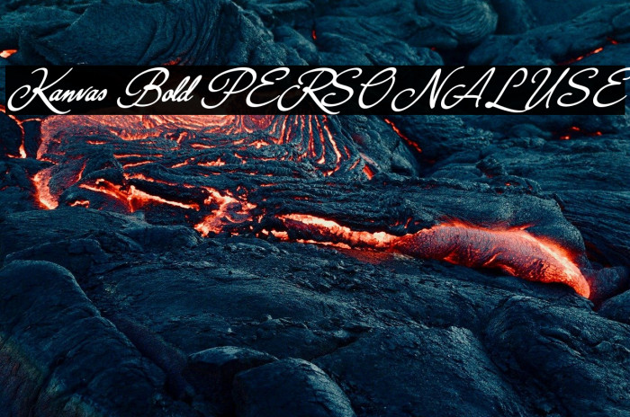 Kanvas Bold PERSONAL USE Example 2