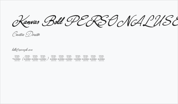 Kanvas Bold PERSONAL USE Business Card