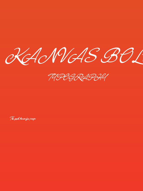 Kanvas Bold PERSONAL USE Poster