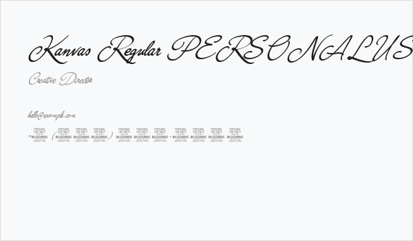 Kanvas Regular PERSONAL USE Business Card