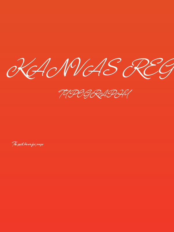 Kanvas Regular PERSONAL USE Poster