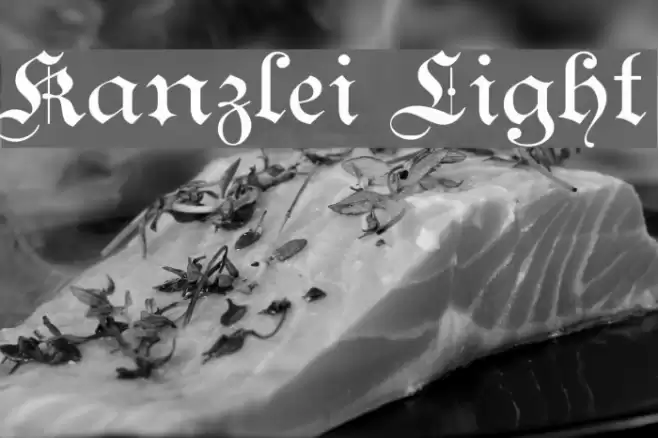 Kanzlei Light Schriftart examples