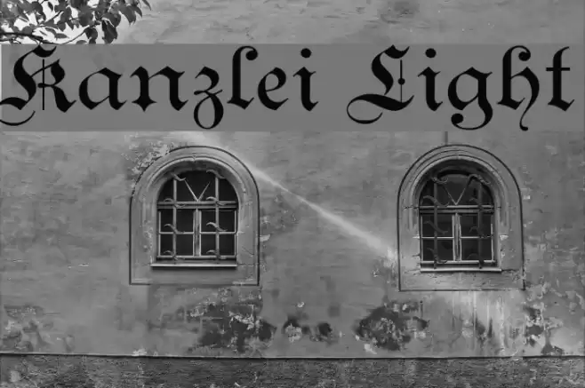 Kanzlei Light Schriftart examples