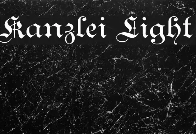 Kanzlei Light Schriftart examples