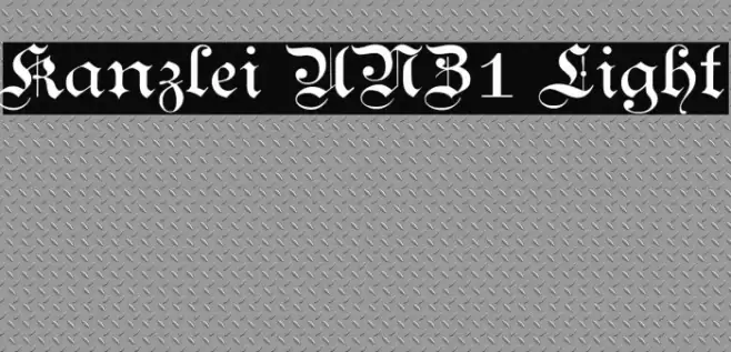 Kanzlei UNZ1 Light Font examples
