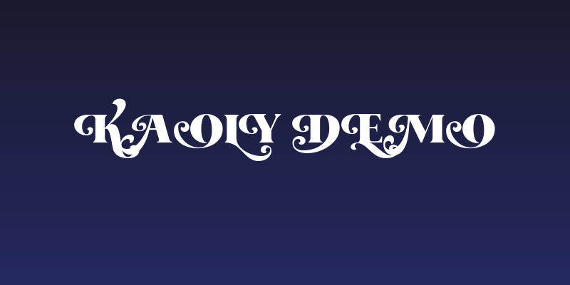 Kaoly Demo Social Header