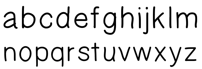 KaoriGel Schriftart Kleinbuchstaben