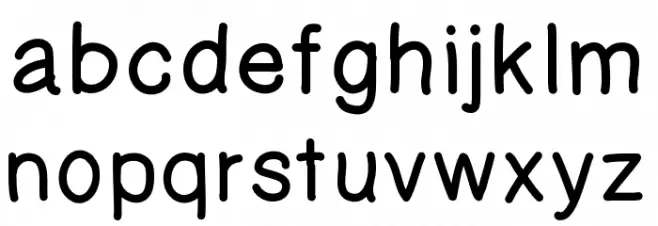 KaoriGelBold फ़ॉन्ट लोअरकेस