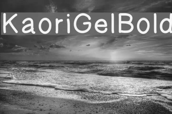 KaoriGelBold Font examples