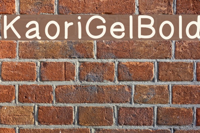 KaoriGelBold Font examples