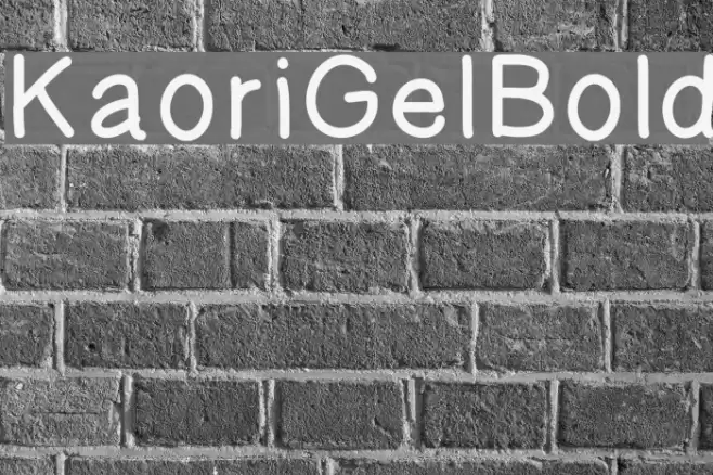 KaoriGelBold Font examples