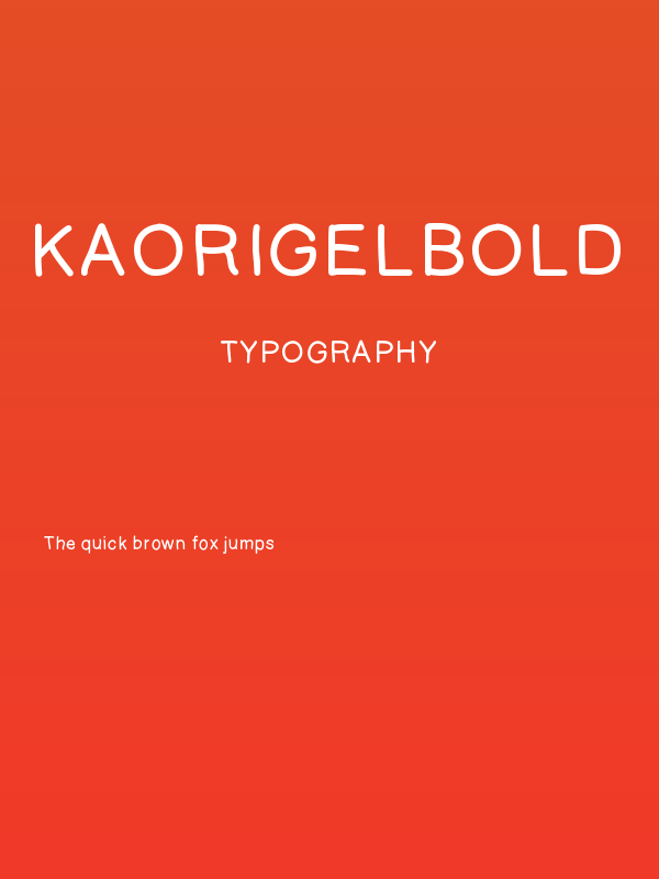 KaoriGelBold Poster