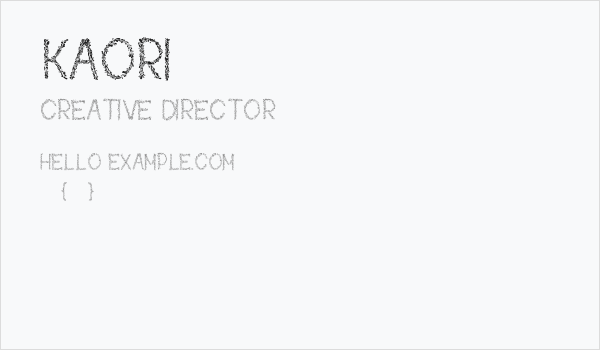 Kaori Business Card