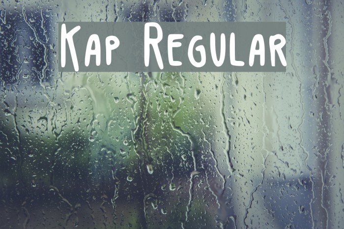 Kap Regular Font examples