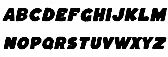 Kaph Italic Schriftart Groß