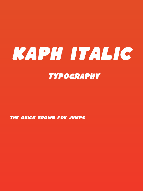 Kaph Italic Poster