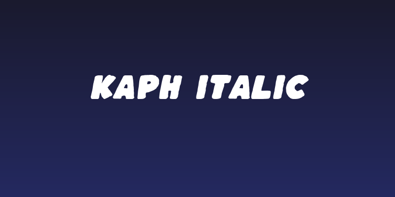 Kaph Italic Social Header