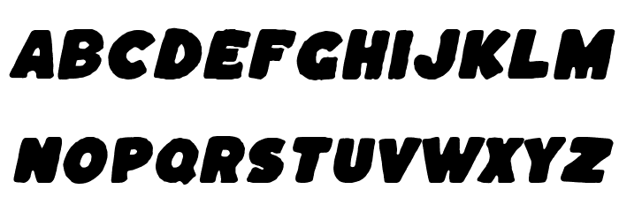 Kaph Italic Font LOWERCASE
