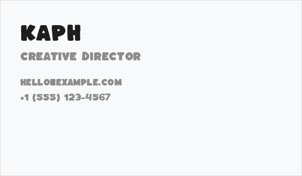 Kaph Business Card