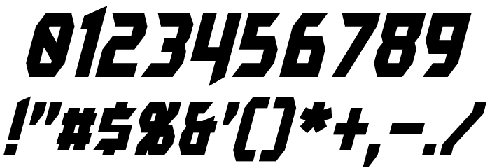 Kaplah Italic Font OTHER CHARS
