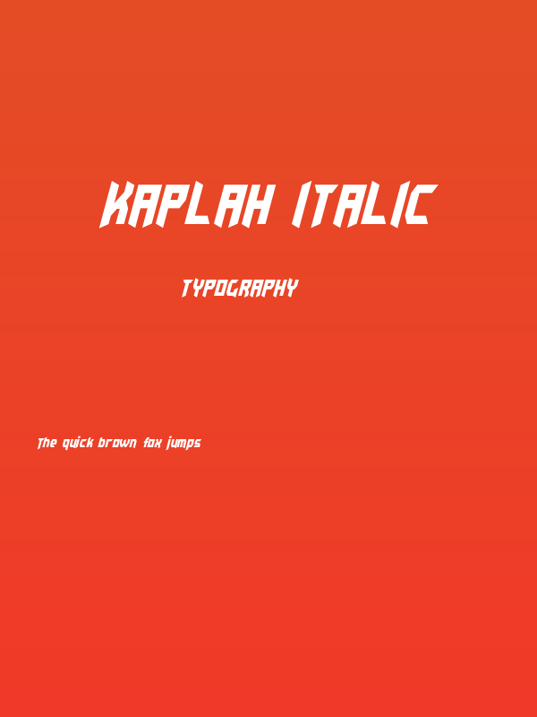 Kaplah Italic Poster
