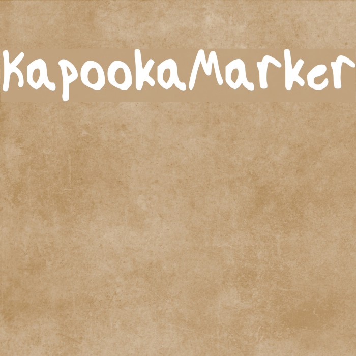 Kapooka Marker Font examples