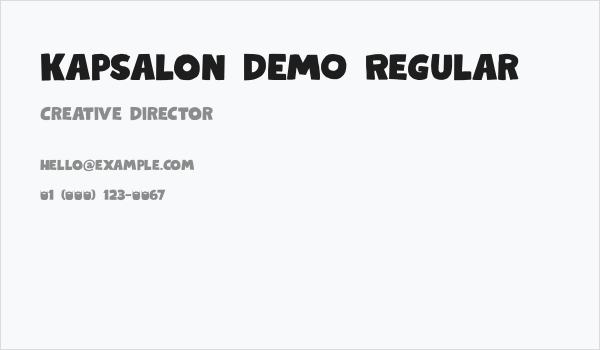 Kapsalon DEMO Regular Business Card
