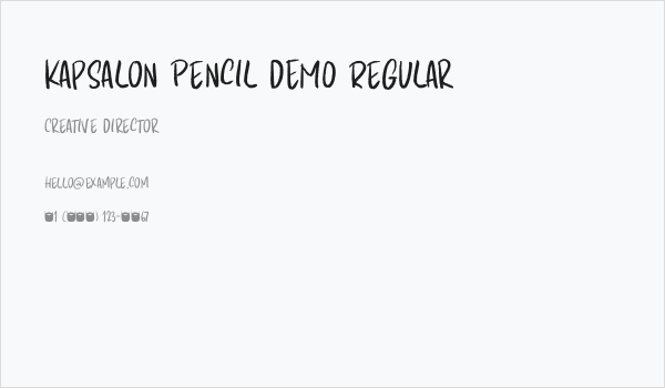 Kapsalon Pencil DEMO Regular Business Card