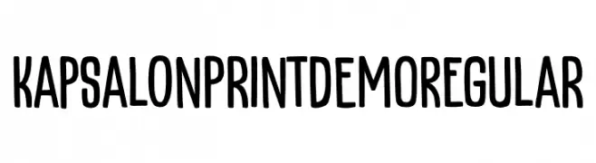 Kapsalon Print DEMO Regular  les polices de caractères gratuit tlcharger