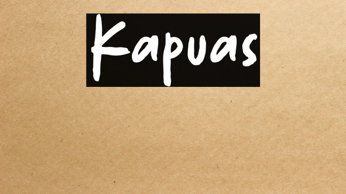 Kapuas Caratteri examples