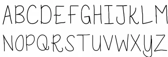 Kara kaboodle Font UPPERCASE