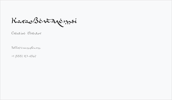 KaraBenNemsi Business Card