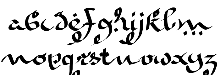 KaraBenNemsi Schriftart Kleinbuchstaben