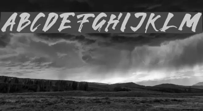 Karam-Italic Schriftart examples